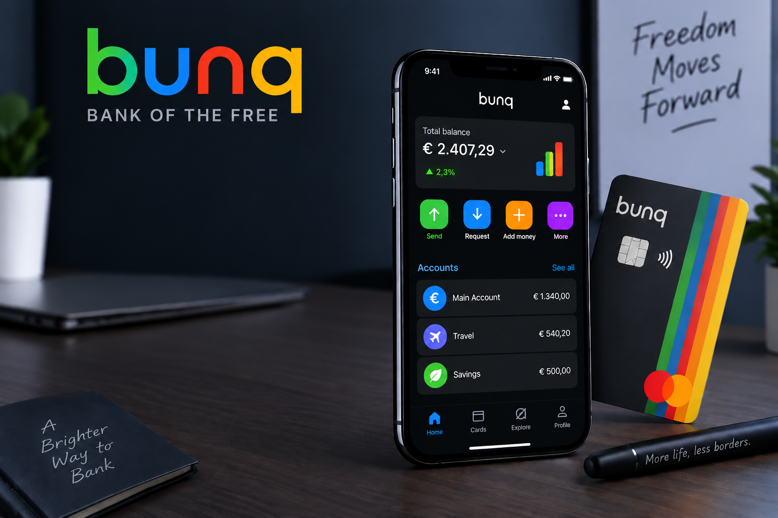 بانک bunq چیست؟ آشنایی با حساب بینکیو، IBAN و امکانات آن