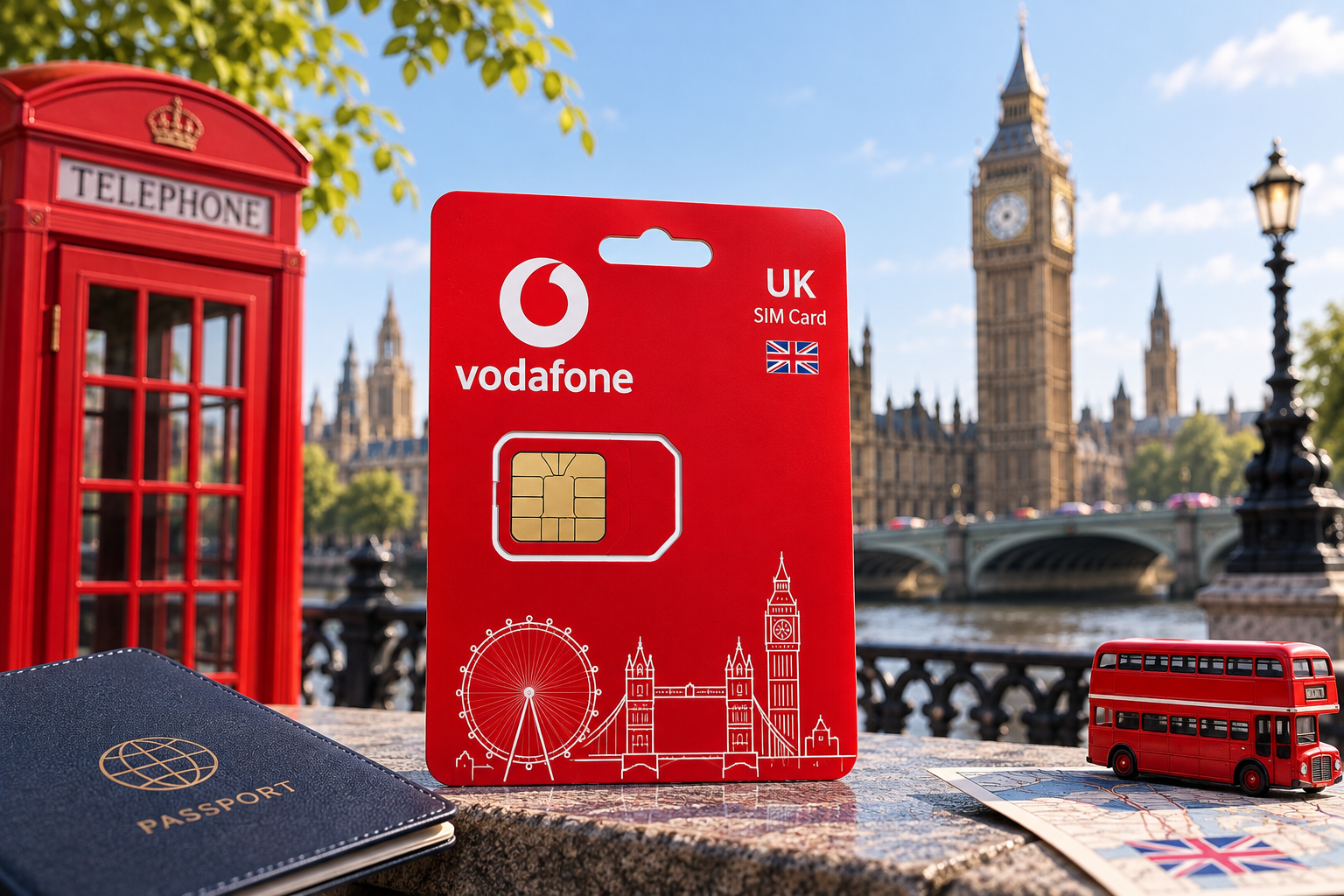 سیم کارت Vodafone  کاربردها، فعال‌سازی و شارژ سیم کارت ودافون انگلیس