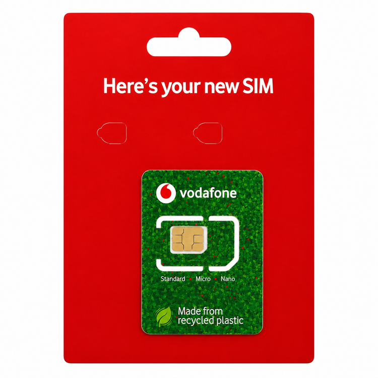 سیم کارت فیزیکی Vodafone (ودافون) انگلیس +44 | رجیستر شده