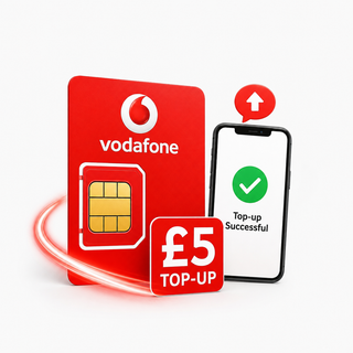 خرید شارژ ۵ پوندی Vodafone انگلستان | Top Up Vodafone UK