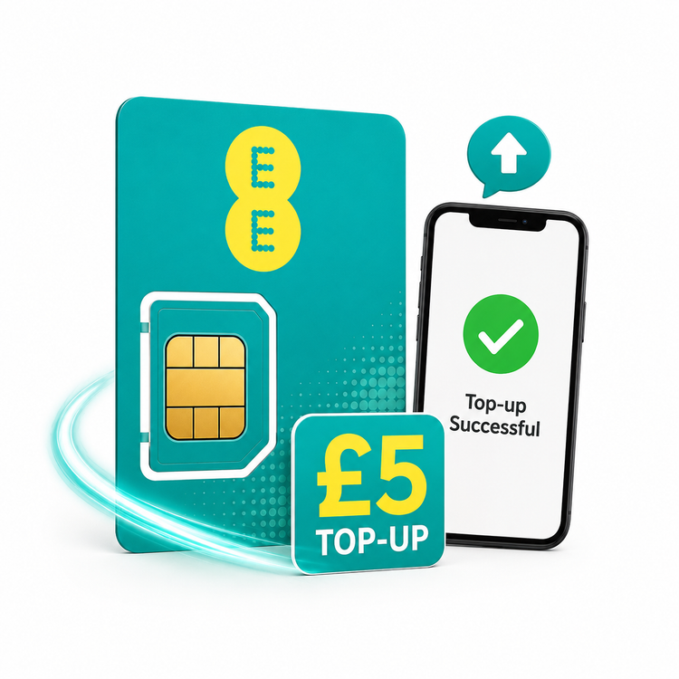 خرید شارژ ۵ پوندی EE انگلستان | Top Up سیمکارت EE UK